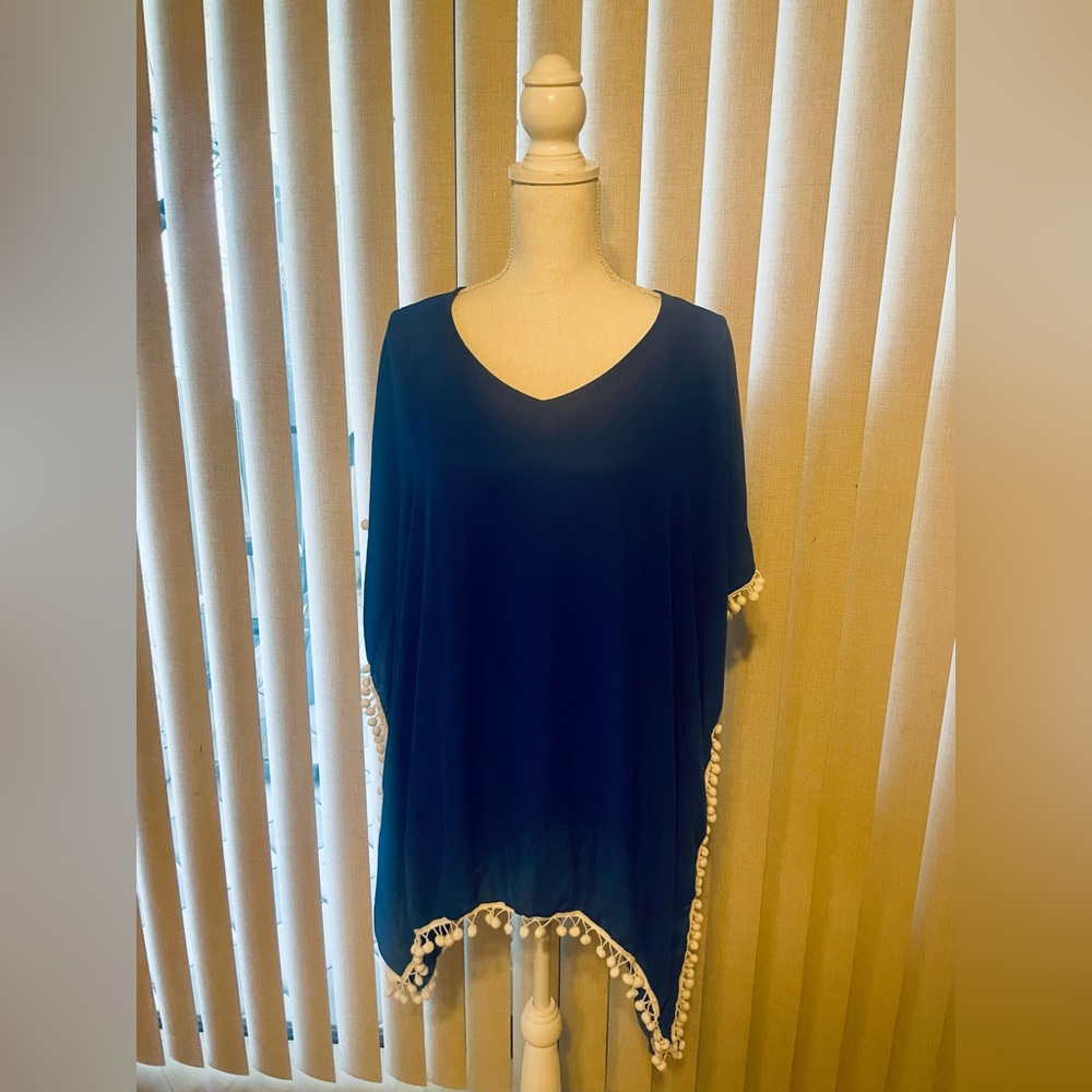Adreamly Blue Poncho Top Size S/M